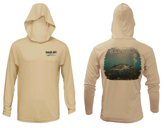 Hooded Long Sleeve Performance T "Snook Cigar"